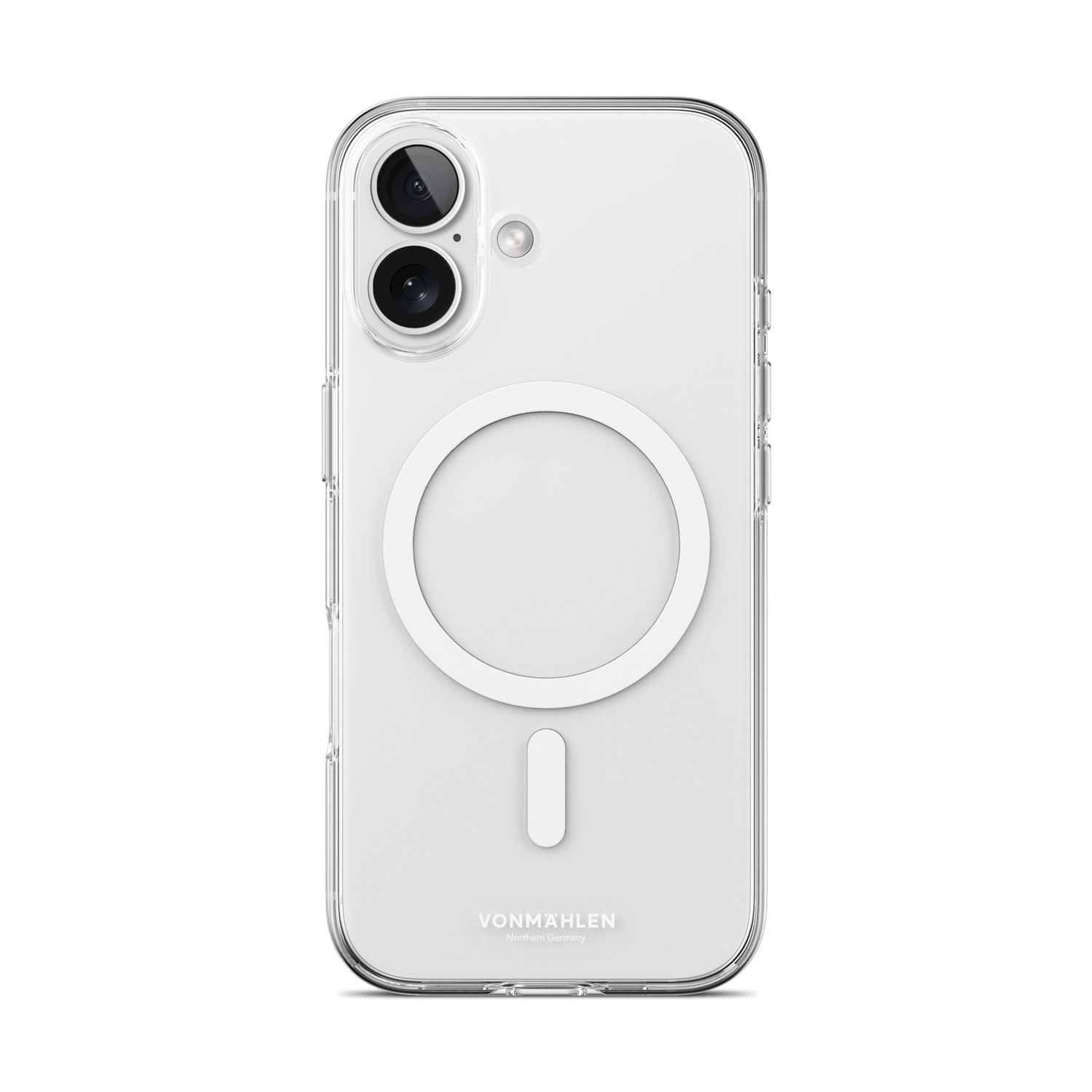 Custodia trasparente per telefono con anello magnetico e ritaglio fotocamera.