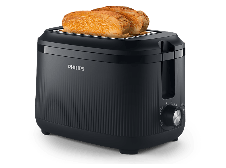 Philips HD2511/90 Series 3000 Toaster (Schwarz, 900 Watt, Schlitze: 2)