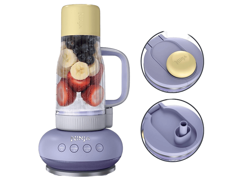 Ninja DB351EUPR BlendBoss To-Go Becher Mixer (Lavendel, 1100 Watt, 650 ml)