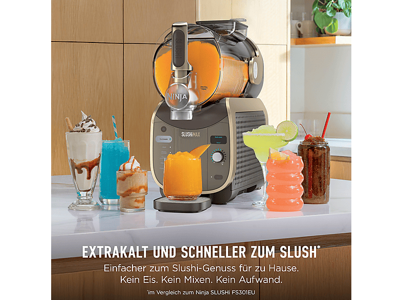 NINJA FS605EUBR SLUSHi MAX Slush-Eismaschine für gefrorene Getränke, Eismaschine (440 Watt, Mokka)