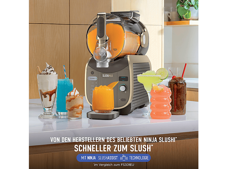NINJA FS605EUBR SLUSHi MAX Slush-Eismaschine für gefrorene Getränke, Eismaschine (440 Watt, Mokka)