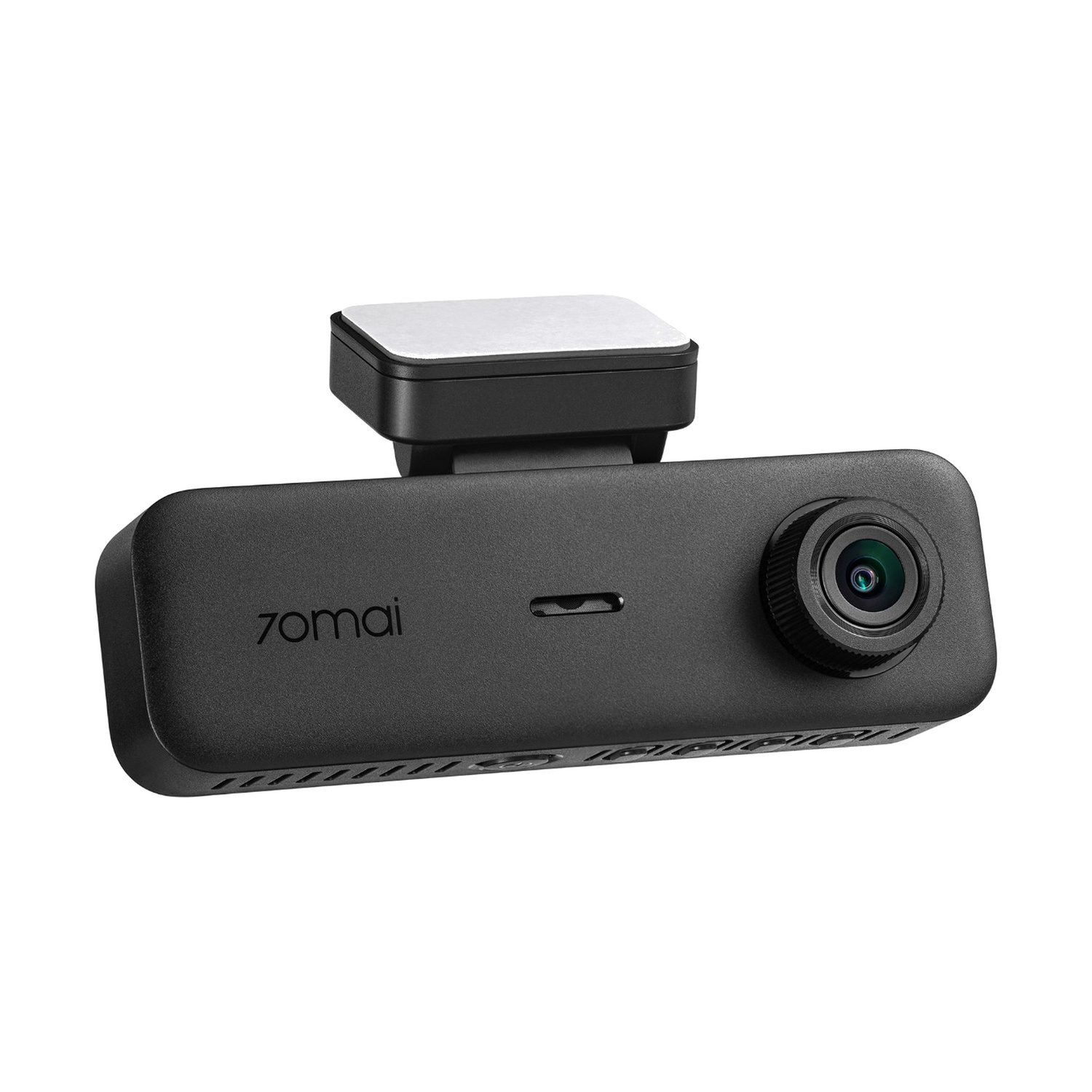 Un modulo telecamera da cruscotto 70mai nero con lente e supporto.