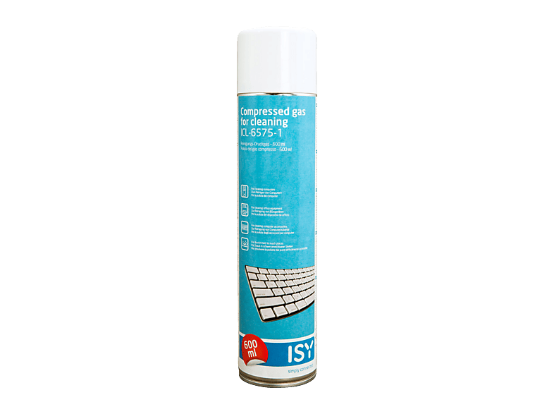 ISY ICL-6575-1 Druckluft Reiniger Spray, 600ml; Zubehör Computer