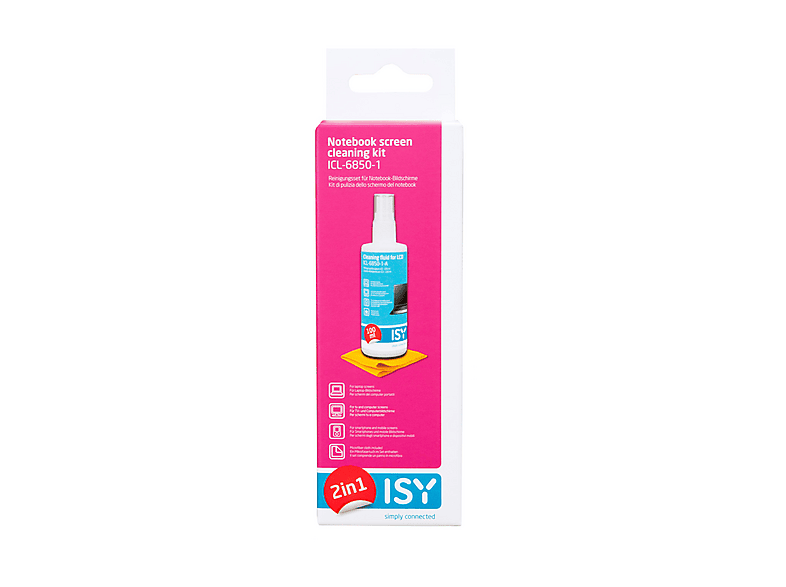 ISY ICL-6850-1 Screen Cleaning Set, Reinigungsspray 100ml; Reinigungs-Set