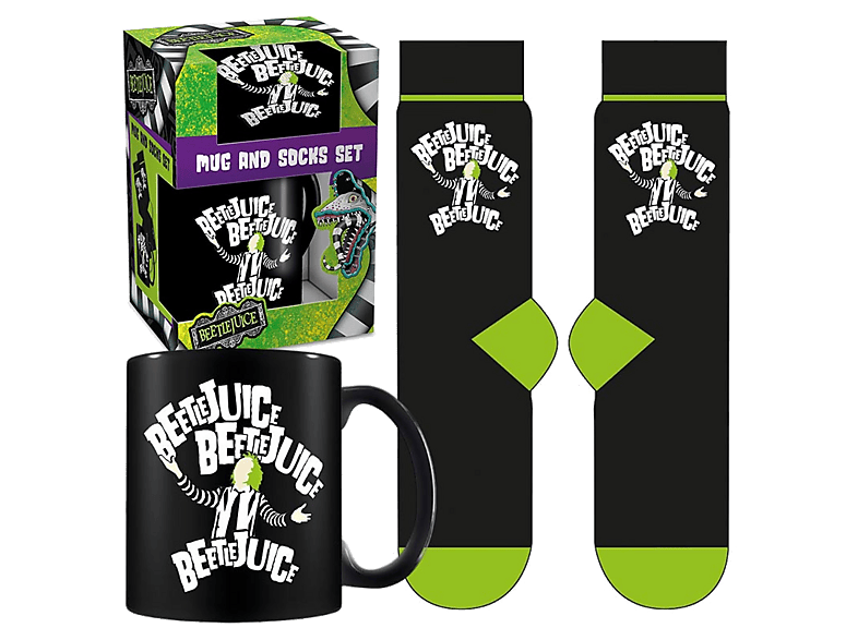 Pack Merchandising - Sherwood Beetlejuice, Taza de 315ml + Calcetines talla 40 a 45