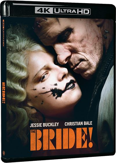 Couverture 4K Ultra HD de The Bride ! Gros plan d'une femme maquillée en noir et du visage d'un homme.