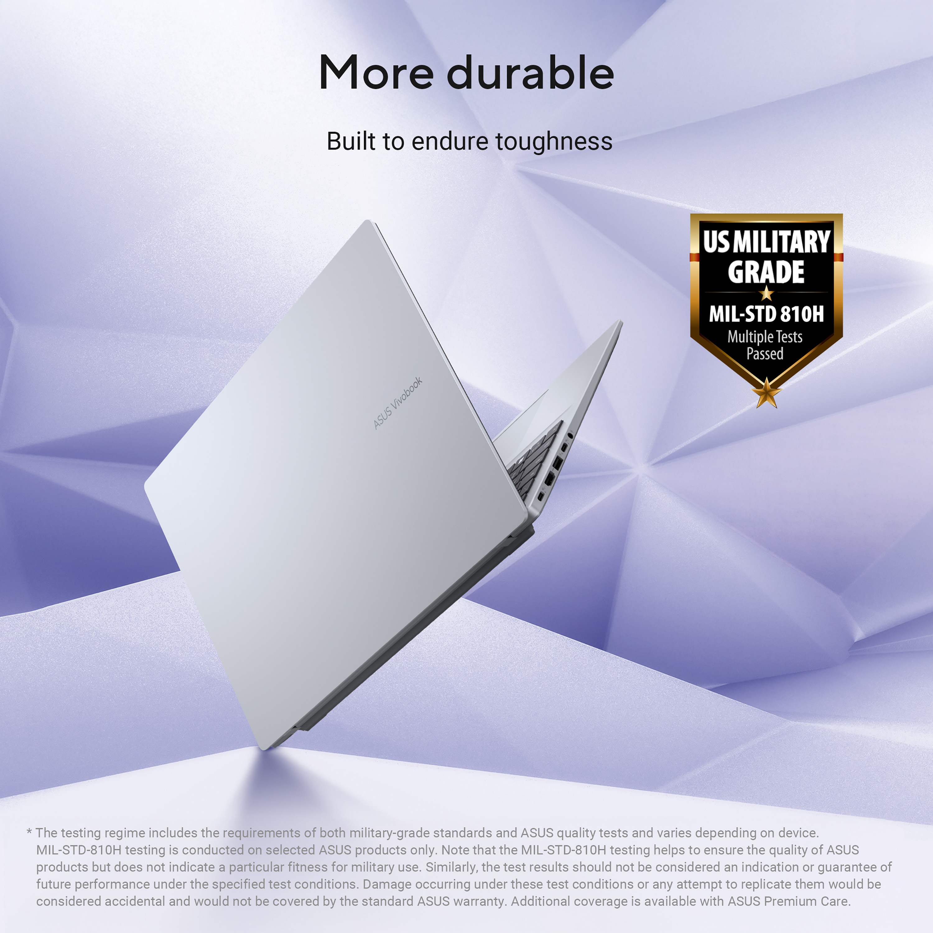 Zilveren ASUS Vivobook laptop met 
