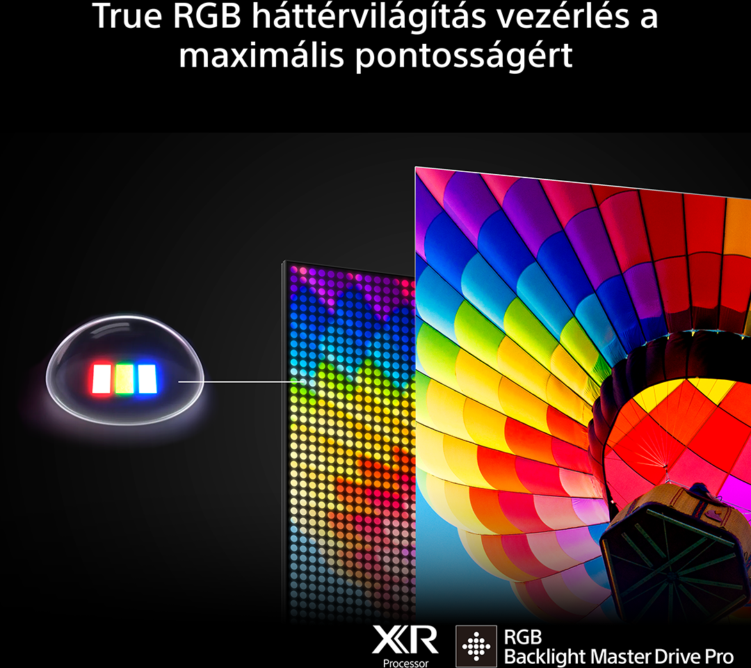 RGB háttérvilágítás vezérlés a színek maximális pontosságáért.
