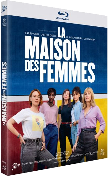 Cinq femmes sur une affiche, titre : La Maison Des Femmes. Boîtier Blu-ray.