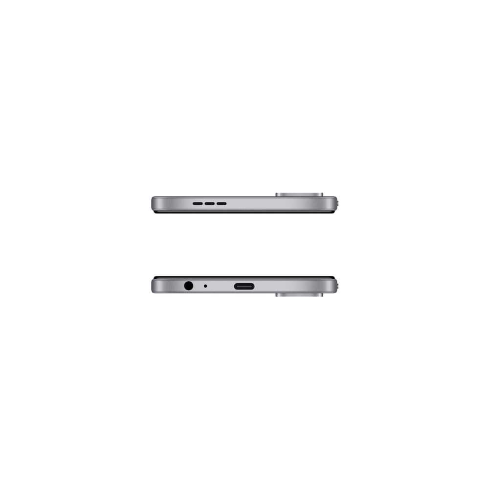 Yan yana iki gri akıllı telefon. Üst kısımda üç şarj bağlantı noktası, alt kısımda kulaklık ve USB-C bağlantı noktası.