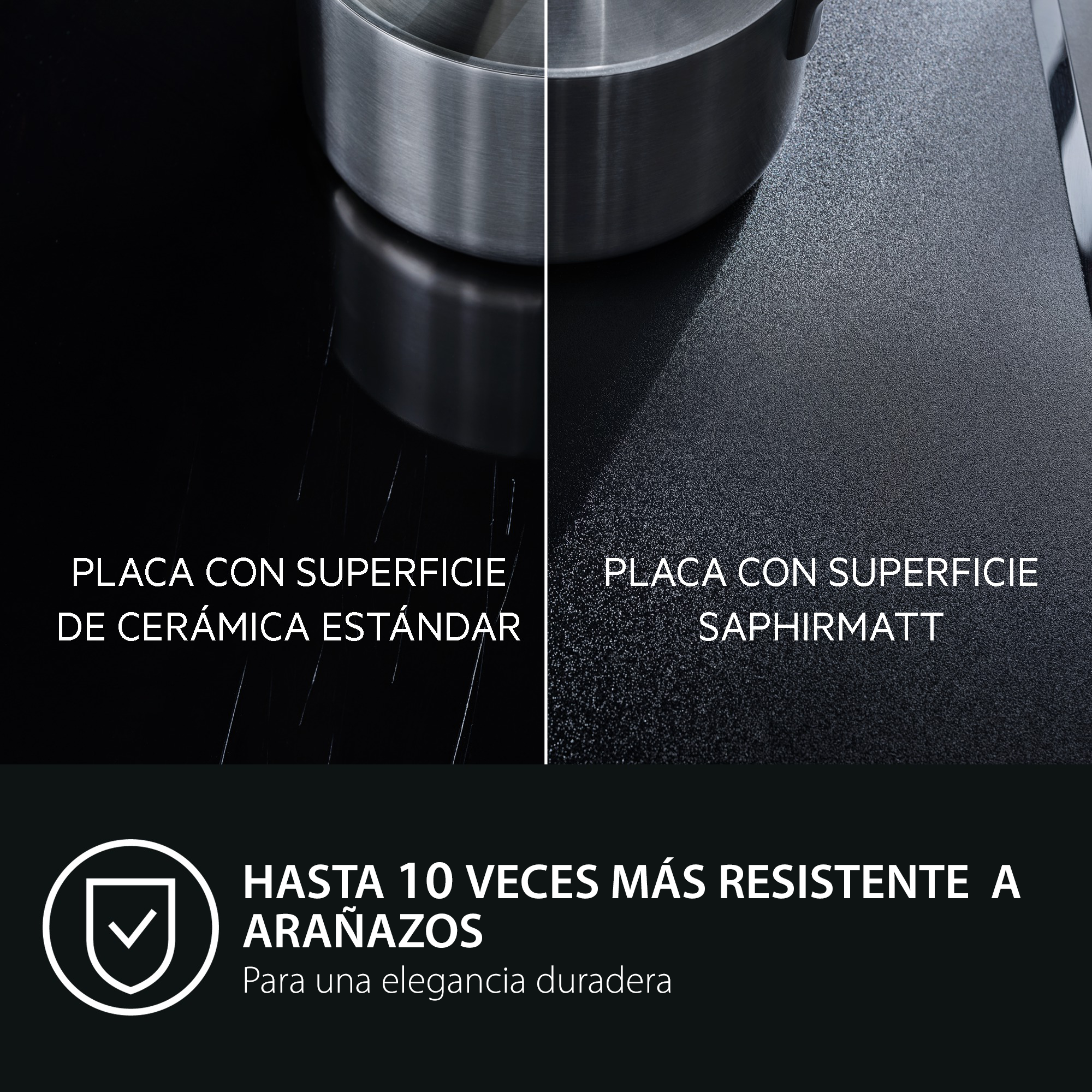 Comparación de placas: Cerámica estándar vs. SaphirMatt.