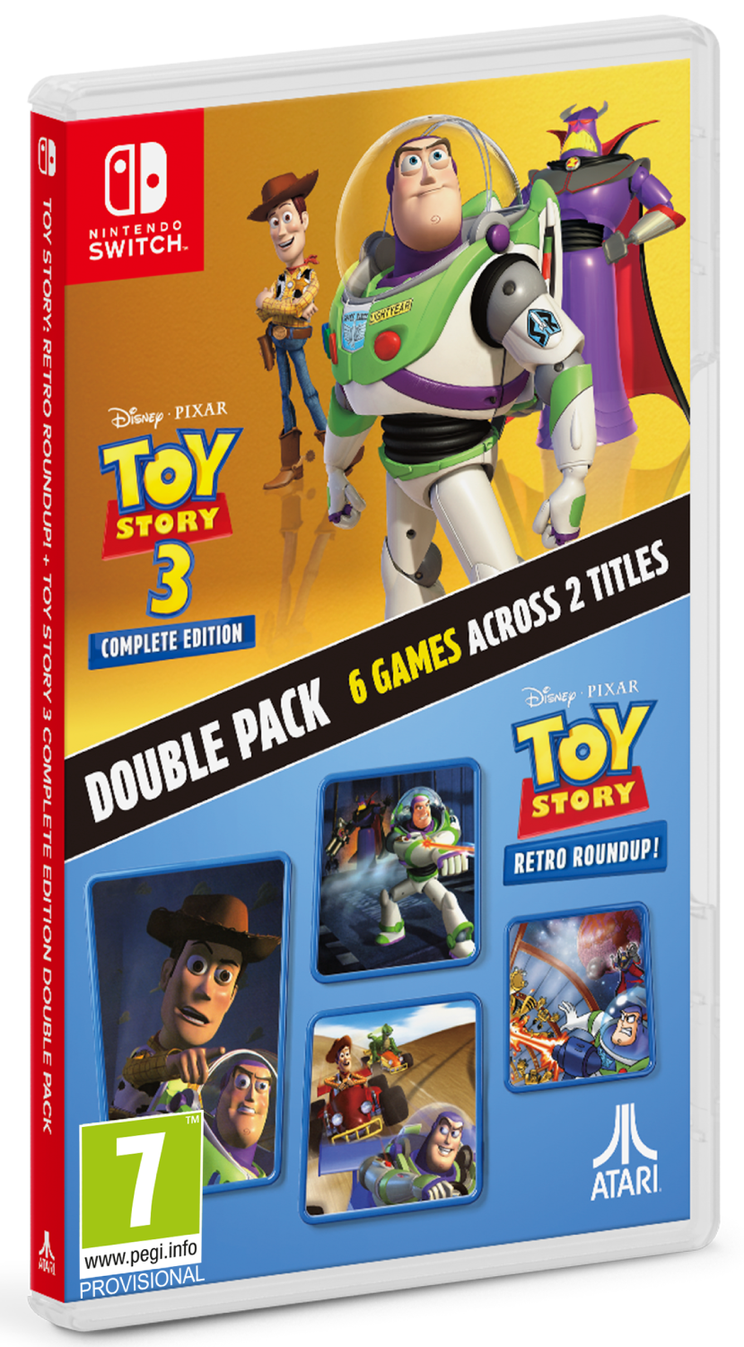 Doble paquete Toy Story con Buzz Lightyear, Woody y Zurg para Nintendo Switch.