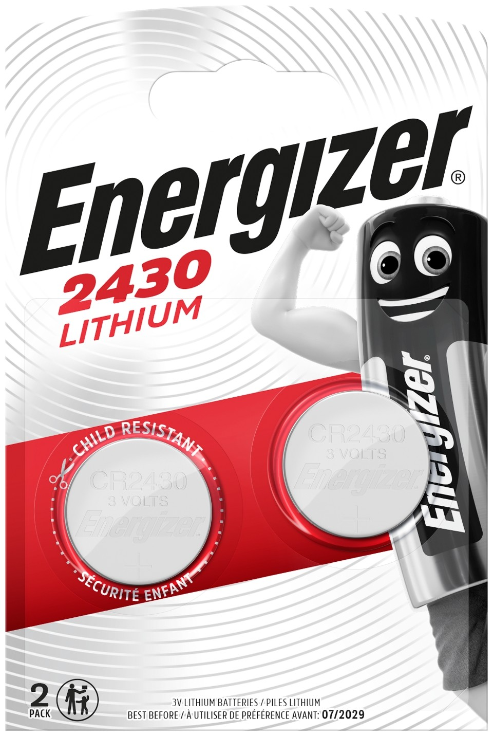 ENERGIZER Lítium Gombelem CR2430 B2 (EGCR2430B2)