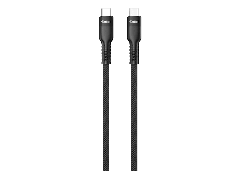 ROLLEI USB-C/USB-C, Kabel, M/M 1,2 M, Schwarz