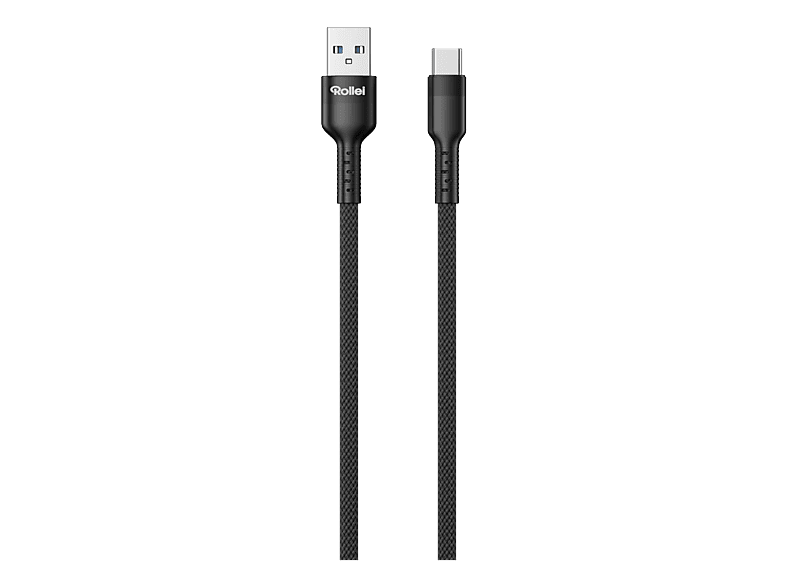 ROLLEI USB-A/USB-C, Kabel, M/M 1.2M, Schwarz