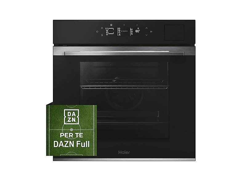 HAIER H6 ID25G5SYTX FORNO INCASSO Capacità 78 l, dimensioni: L 59,5 cm - A P 56,8 cm, Nero, classe A++, Abbonamento DAZN Full 6 mesi incluso