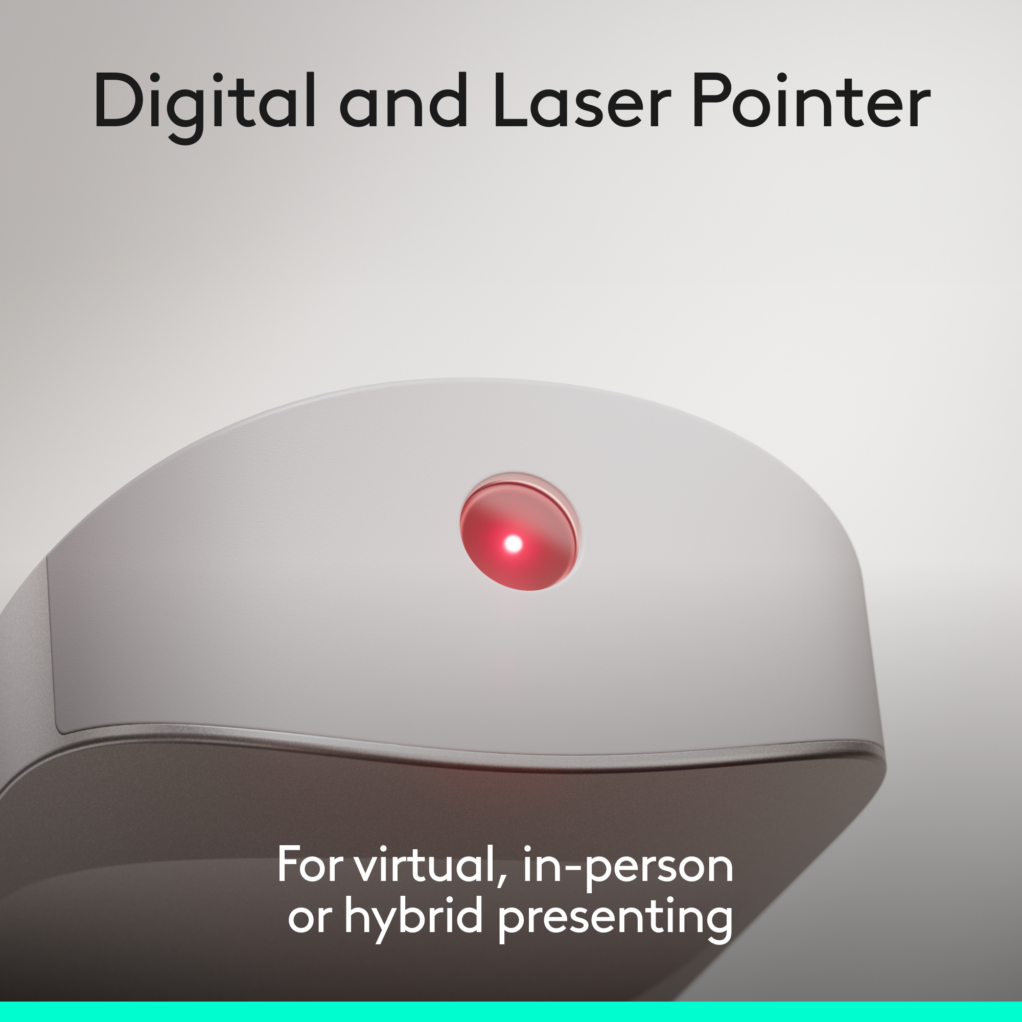 Ein digitaler und Laser-Pointer mit rotem Licht leuchtet.