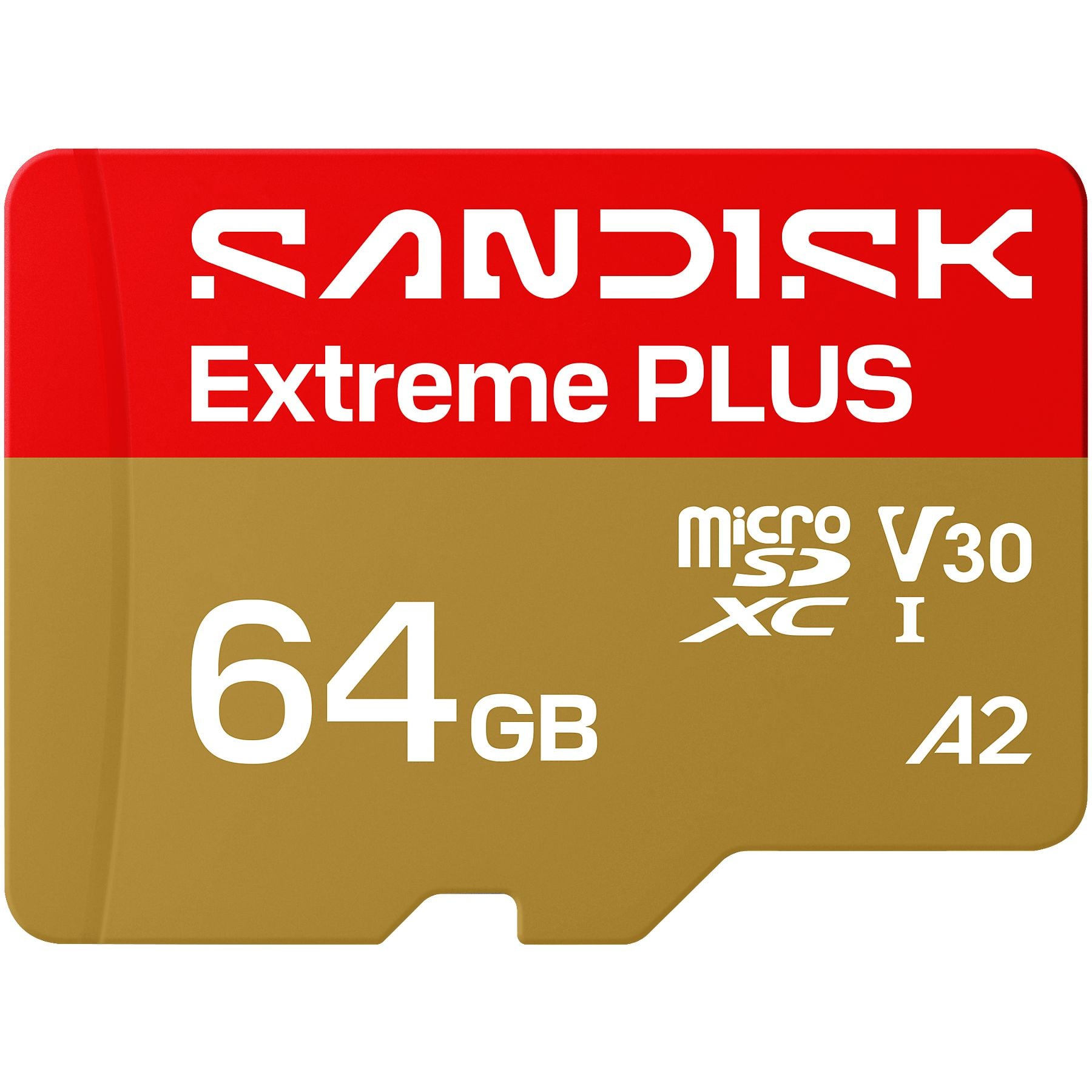 Tarjeta Micro SD Sandisk Extreme PLUS de 64GB con clasificación V30, A2.