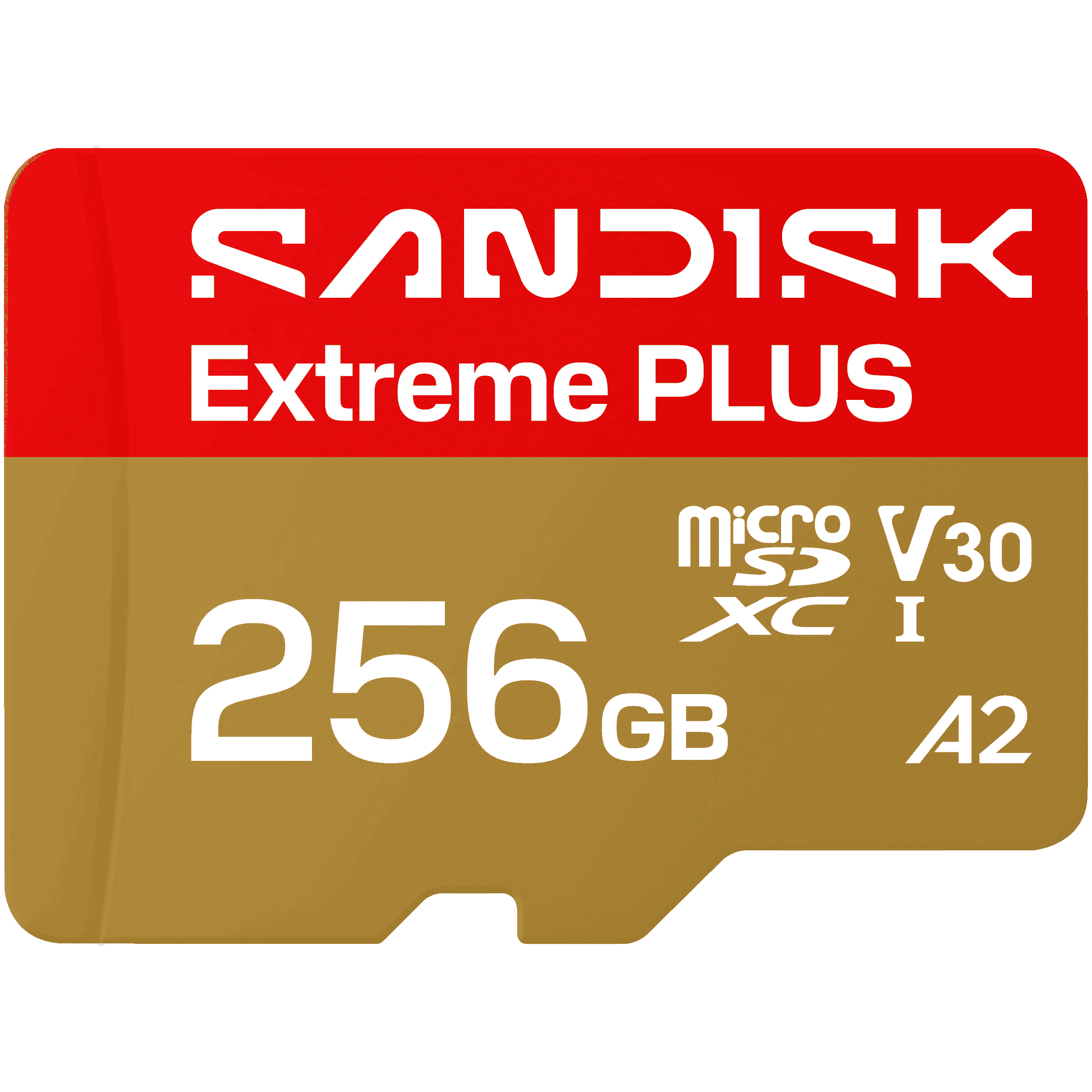 Tarjeta de memoria SanDisk Extreme PLUS microSDXC de 256 GB con V30 y A2.