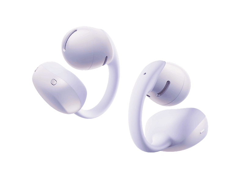 Auriculares conducción de aire - Shokz OpenDots Air, 36h Autonomía, Open-Ear con Clip, IP57, 2 Micrófonos, Morado