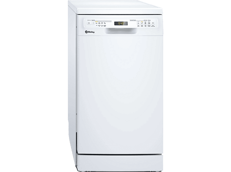 Lavavajillas - BALAY 3VN4031BA, 10 servicios, 4 programas, Extrasilencio, Aquastop, Home connect, Pausa y carga, 44.8 cm, Blanco