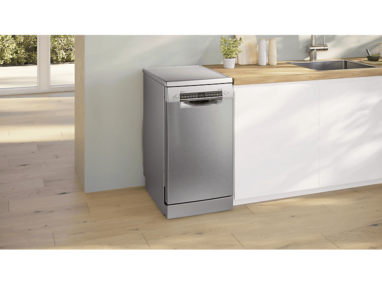 Lavavajillas - BOSCH SPS4EMI17E, 10 servicios, 6 programas, 45 cm, Home connect, Varioflex, Silentpowerdrive. Acero inoxidable – imagen 2