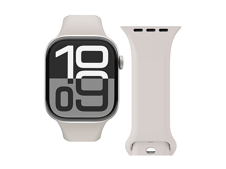 CINTURINO SMARTWATCH VONMAHLEN Cinturino Apple Watch Classic Band 44/45/46/49 Crema, Silicone
