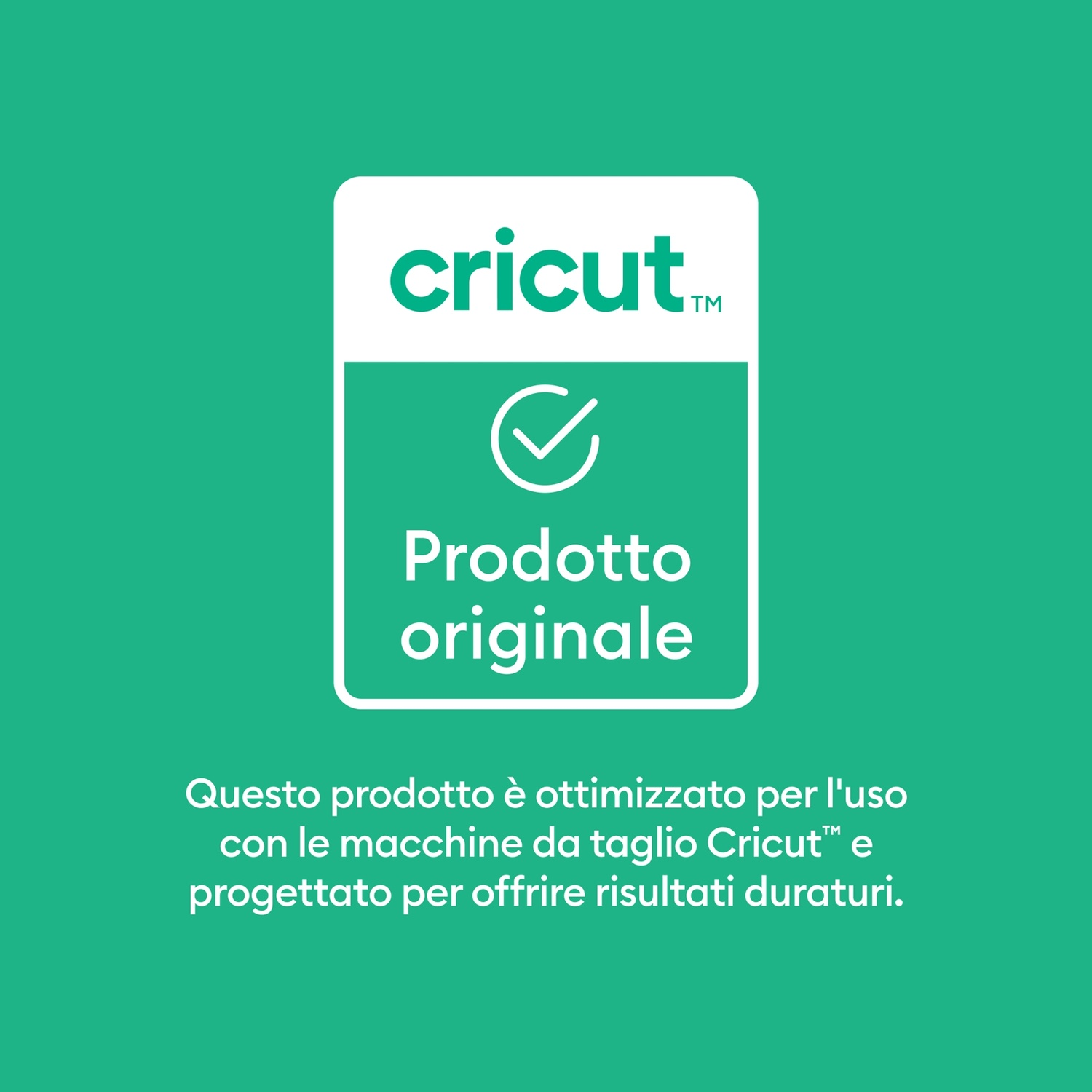 Logo Cricut con testo 'Prodotto originale'. Ottimizzato per macchine Cricut.
