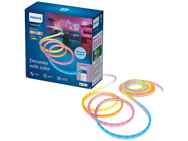 Philips Smart Lighting Bande LED Néon Flex 10m RGBIC Wi-Fi