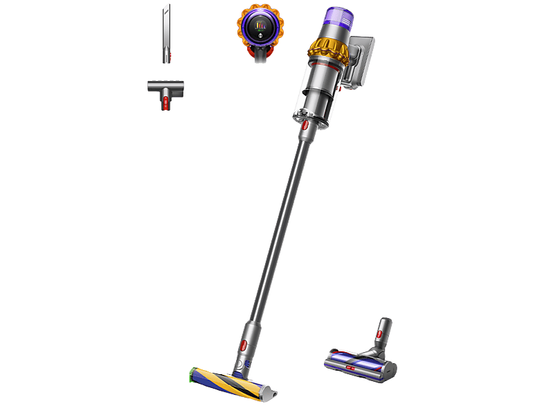 Dyson V15 Detect Absolute - Steelstofzuiger Incl. Kruimelzuiger Autonomie 60 Min Geel/nikkel