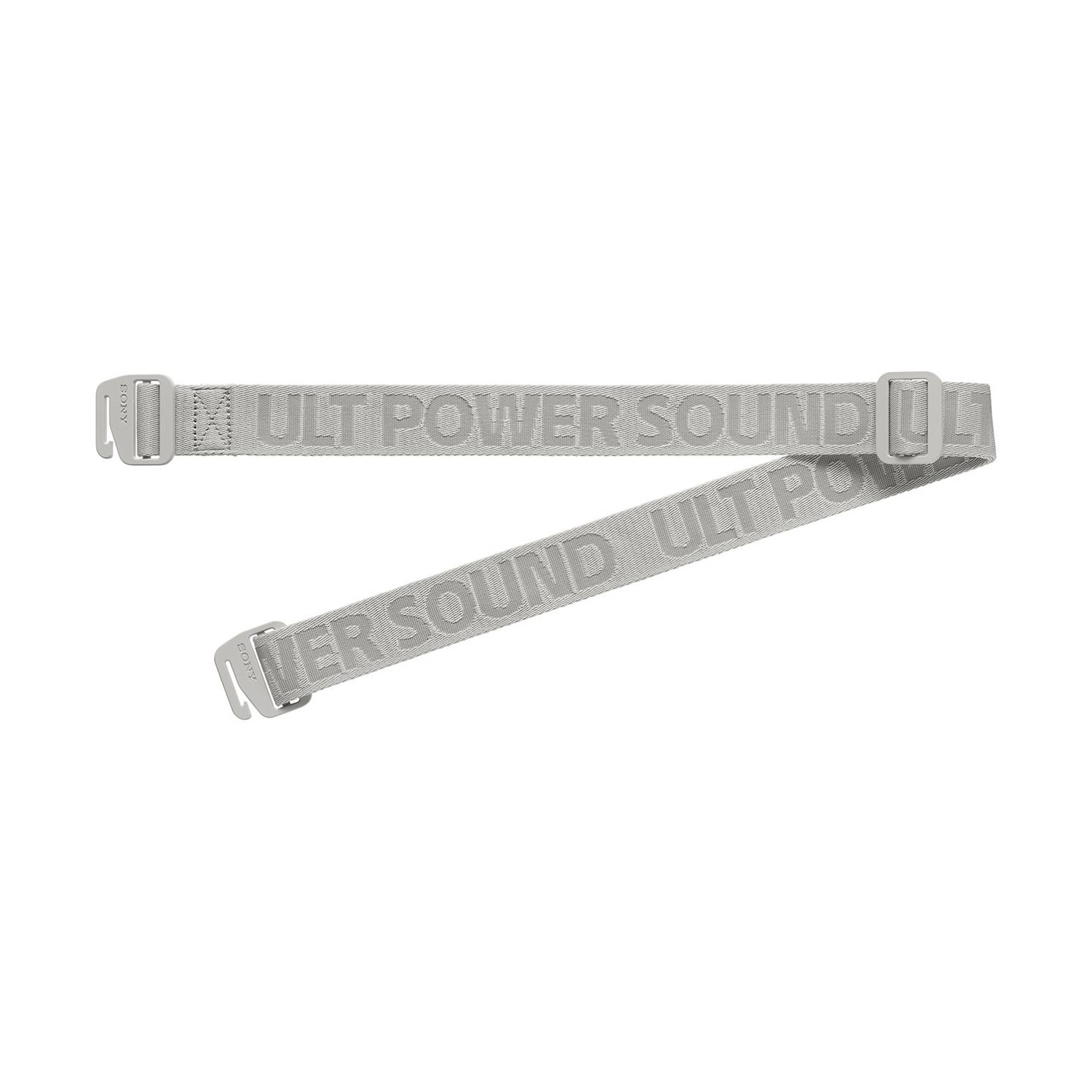 Cinturino grigio Sony con testo 'ULT POWER SOUND'.