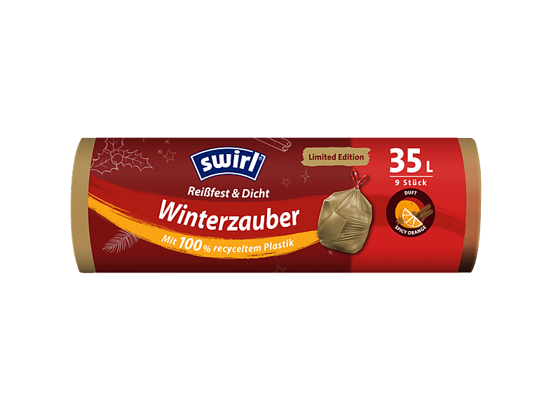 Swirl Winterzauber Müllbeutel 35l, 9 Beutel 55x63cm