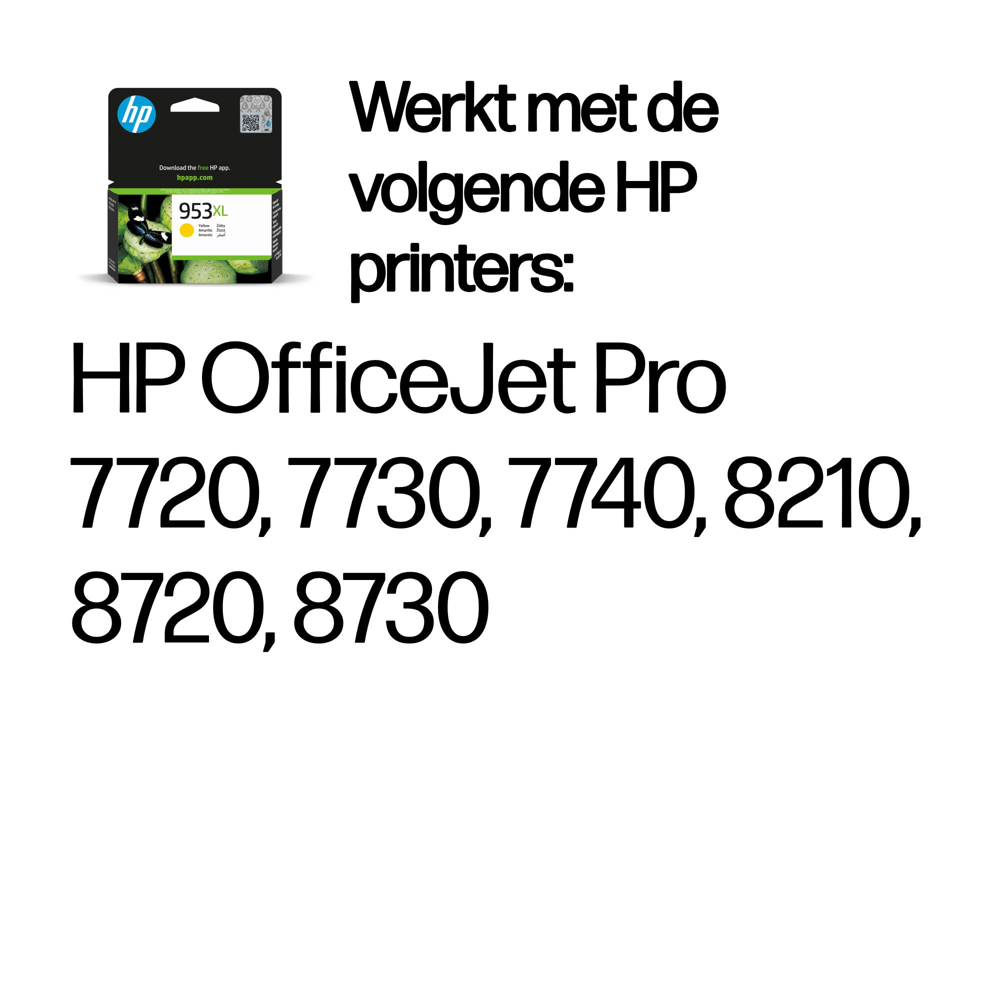 HP 953XL gele inktcartridge voor HP OfficeJet Pro printers.
