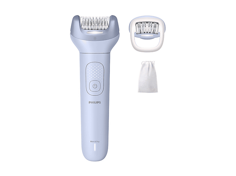 EPILATORE PHILIPS BRE708/00, 2 x velocità, Autonomia di 60 min, Accumulatore, Ricarica in 180 min Blue