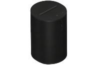 Zwarte cilindrische luidspreker met aanraakbediening en Sonos-logo.