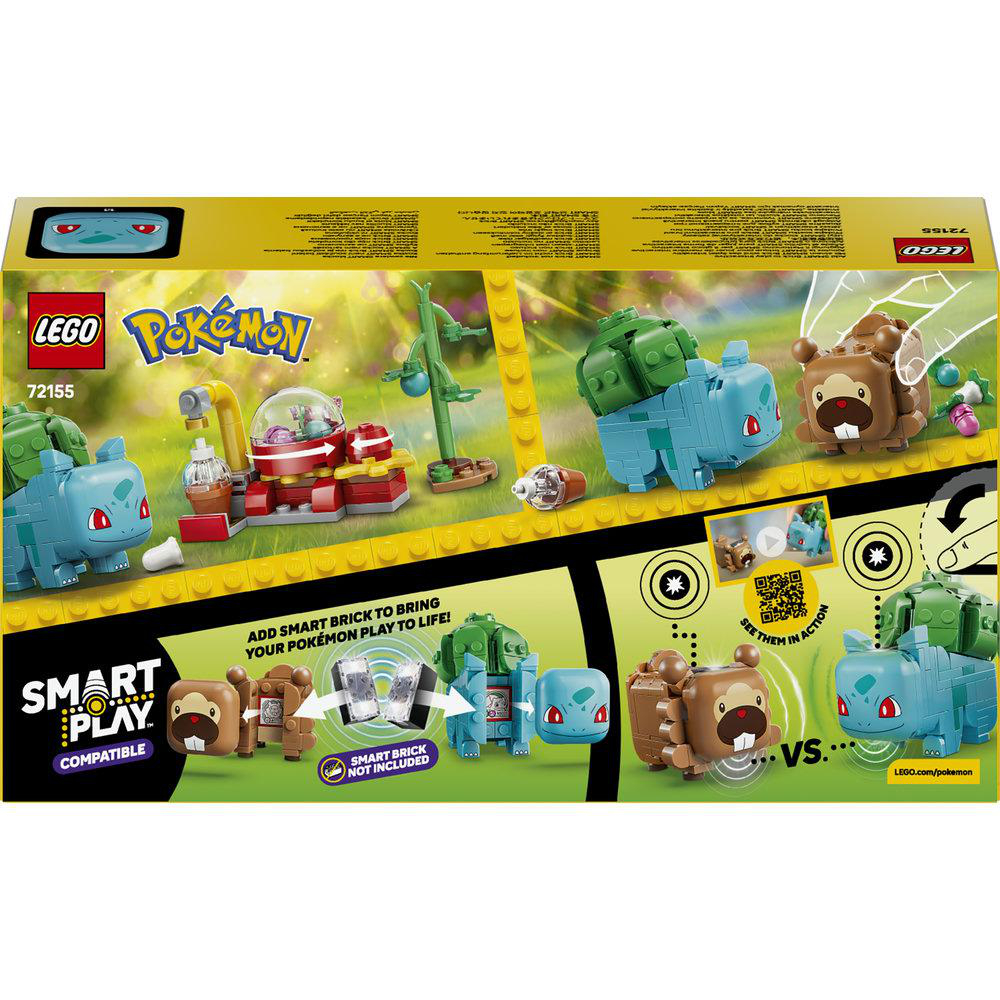 LEGO Pokémon Bauspielzeug mit Bulbasaur und Evoli.
