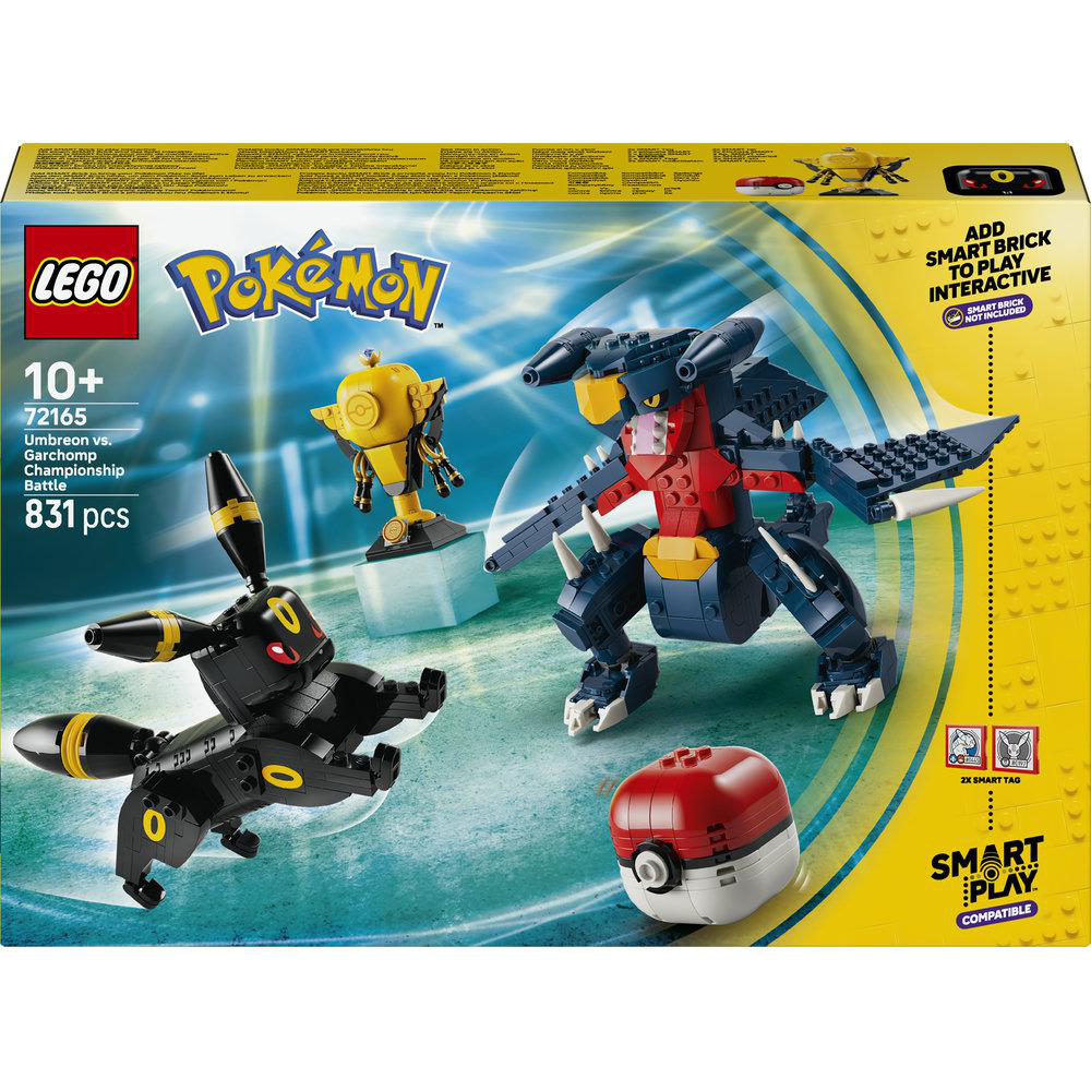 LEGO Pokemon Set mit Umbreon, Garchomp, Pokal und Pokeball. 831 Teile.