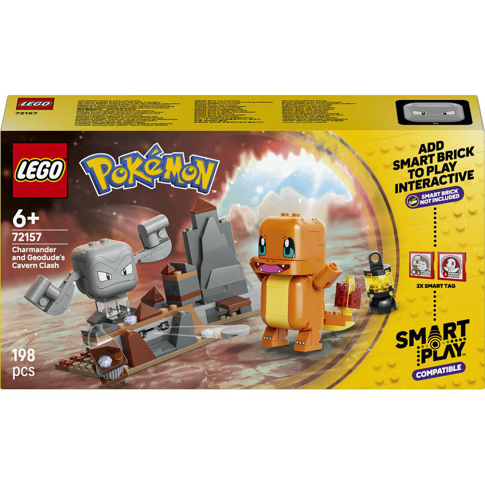 LEGO Pokémon Set: Charmander und Geodude im Höhlenkampf. 198 Teile.