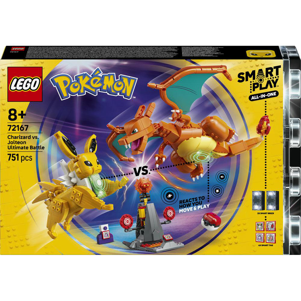 LEGO Pokémon Set: Charizard gegen Jolteon im ultimativen Kampf.