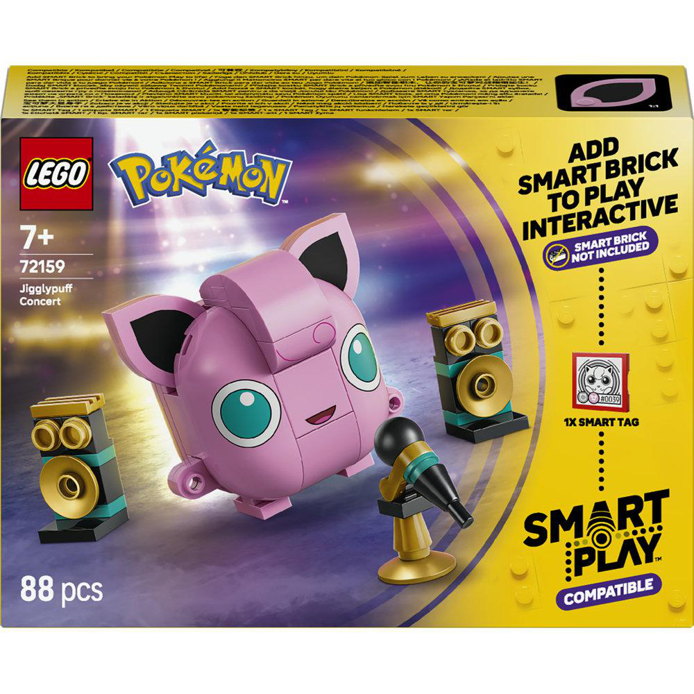 LEGO Pokémon Jigglypuff Konzert-Set mit Mikrofon und Lautsprechern.