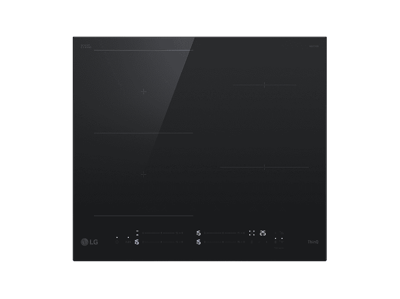 LG CBIZ2435B PIANO COTTURA A INDUZIONE, 4 zone di cottura, dimensioni: L 59 cm, P 52 piano in Vetroceramica, Nero