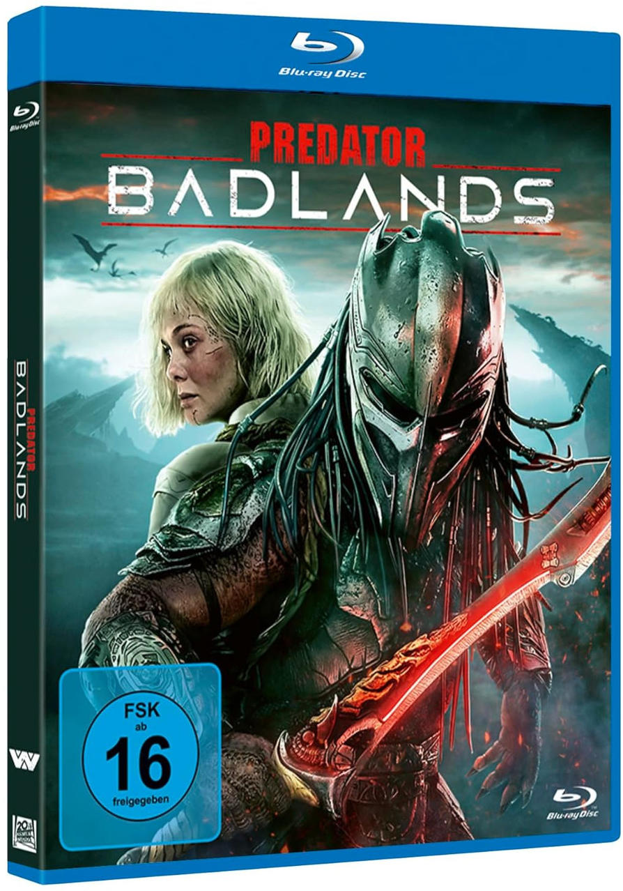 Cover: Predator hält ein glühendes Schwert, Frau im Hintergrund.