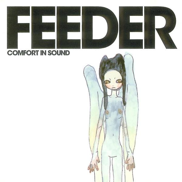 Schriftzug FEEDER über einer gezeichneten Figur mit Flügeln.