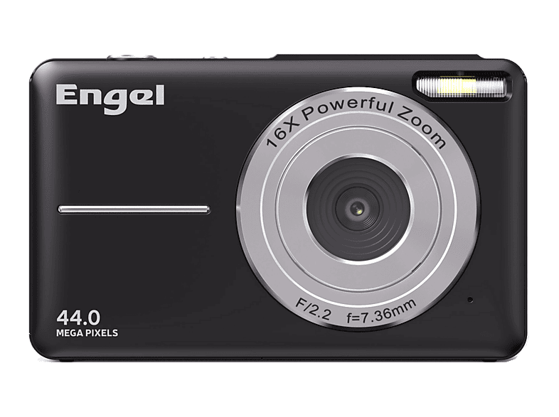 Cámara - Engel EC 2400 B, 8 MP (hasta 44MP interpolados), FHD, Digital, Compacta, Apertura de F/2.2, 16x Zoom, Pantalla 2.4", Negro