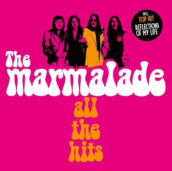 Albumcover: The Marmalade „All The Hits“, vier Bandmitglieder über weißem Text.