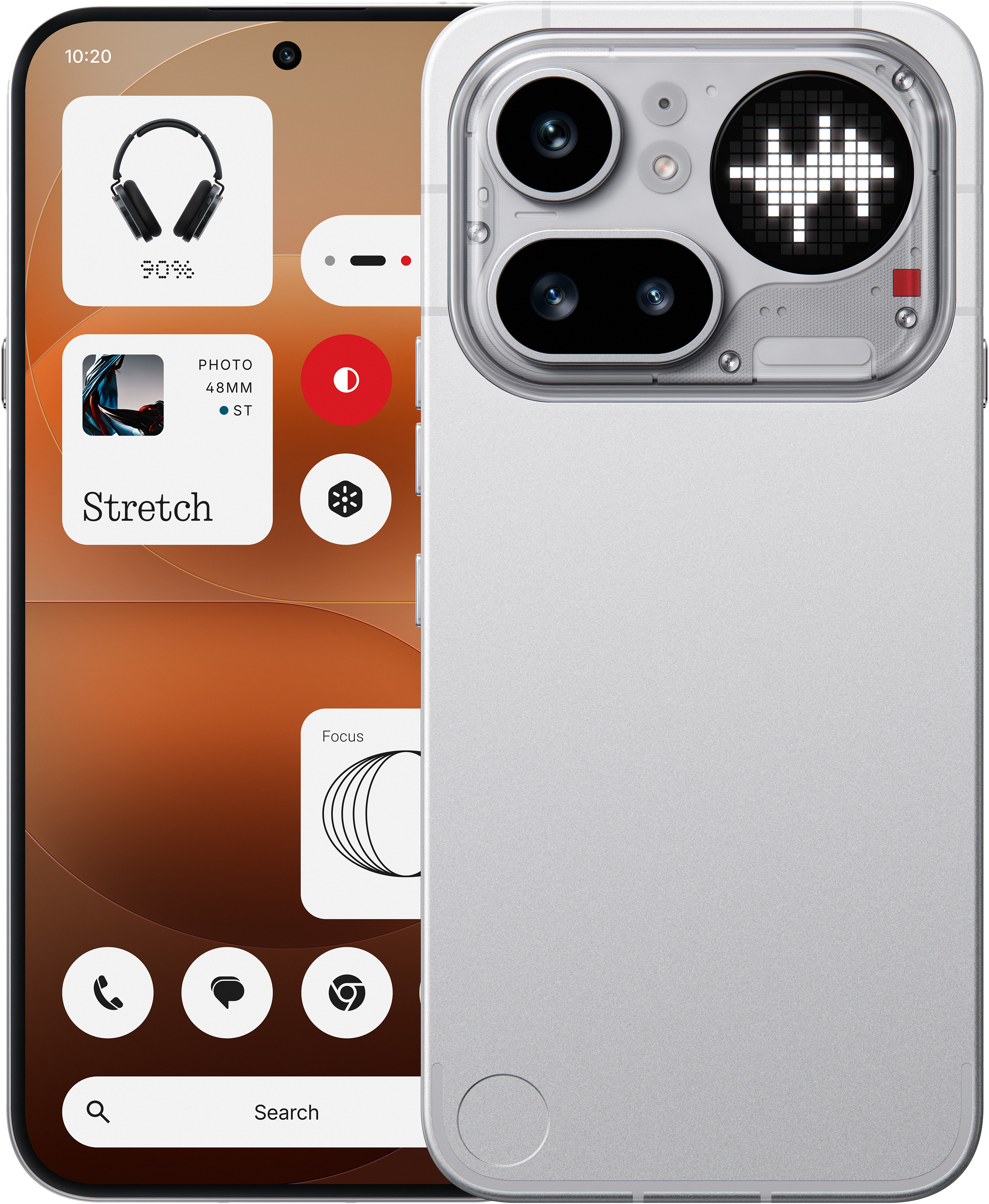 NOTHING PHONE (4A) PRO 8/128 GB DualSIM Ezüst Kártyafüggetlen Okostelefon