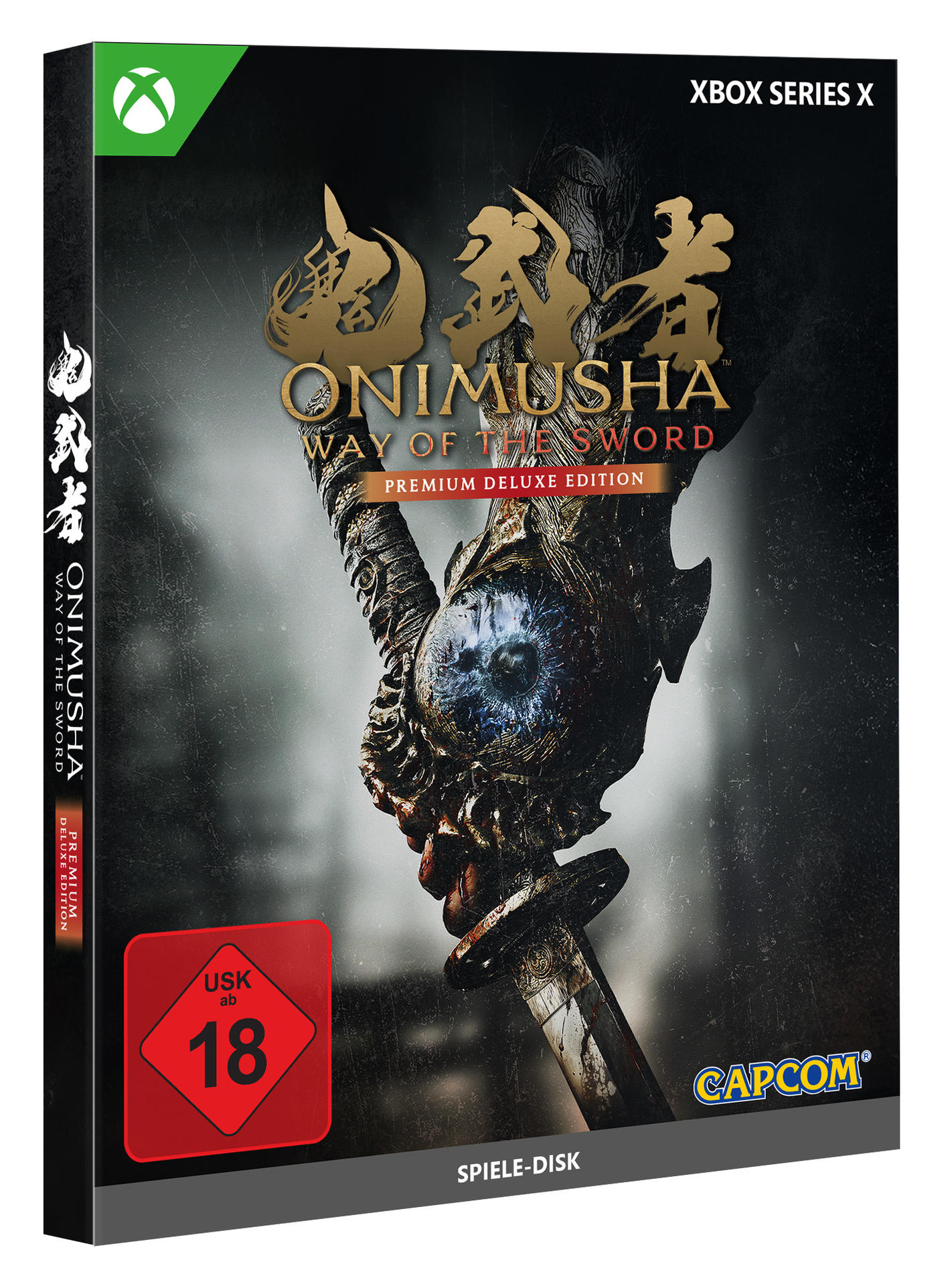 Xbox Series X Hülle für "Onimusha: Way of the Sword" mit USK 18 Siegel.