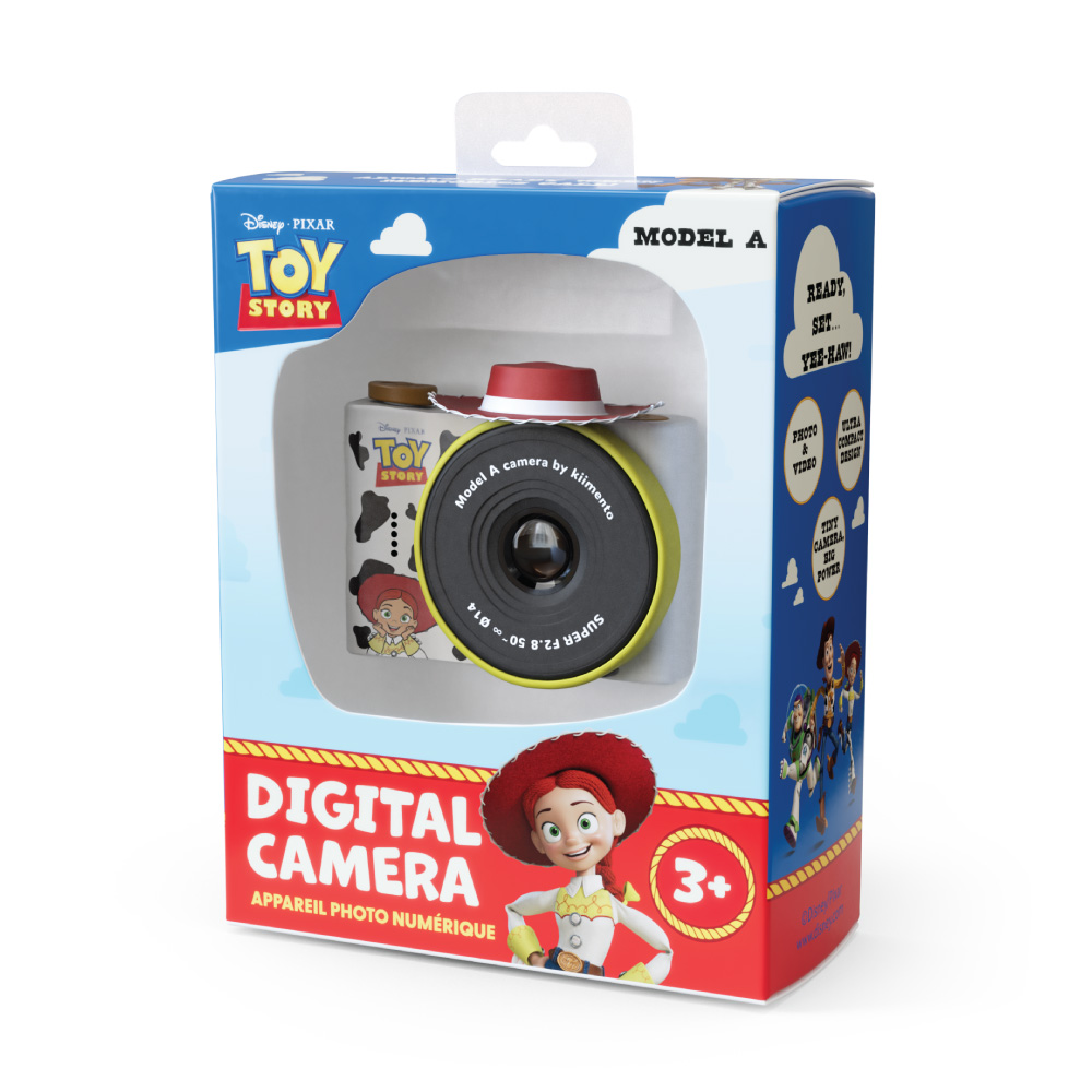 Toy Story digitális fényképezőgép csomagolása Jessie és más karakterekkel.
