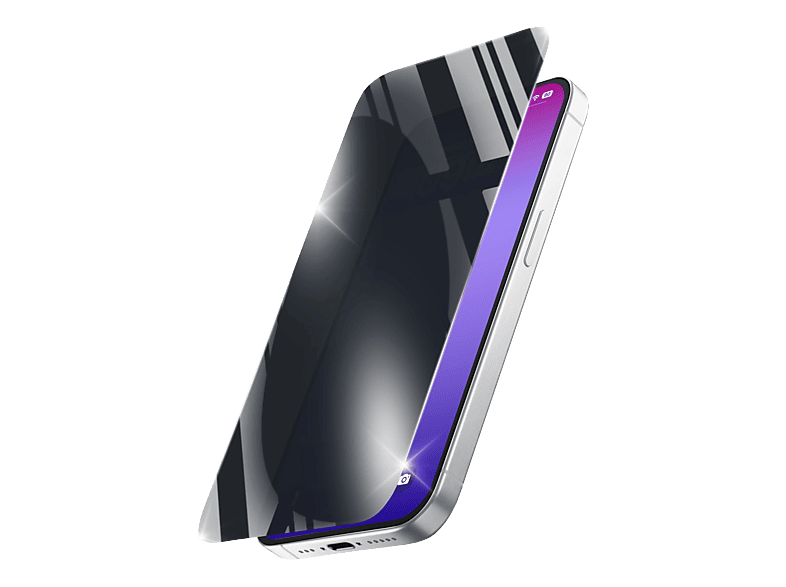 CELLULARLINE Privacy Xtreme Glass Displayschutzfolie (für Apple iPhone 17 Pro)