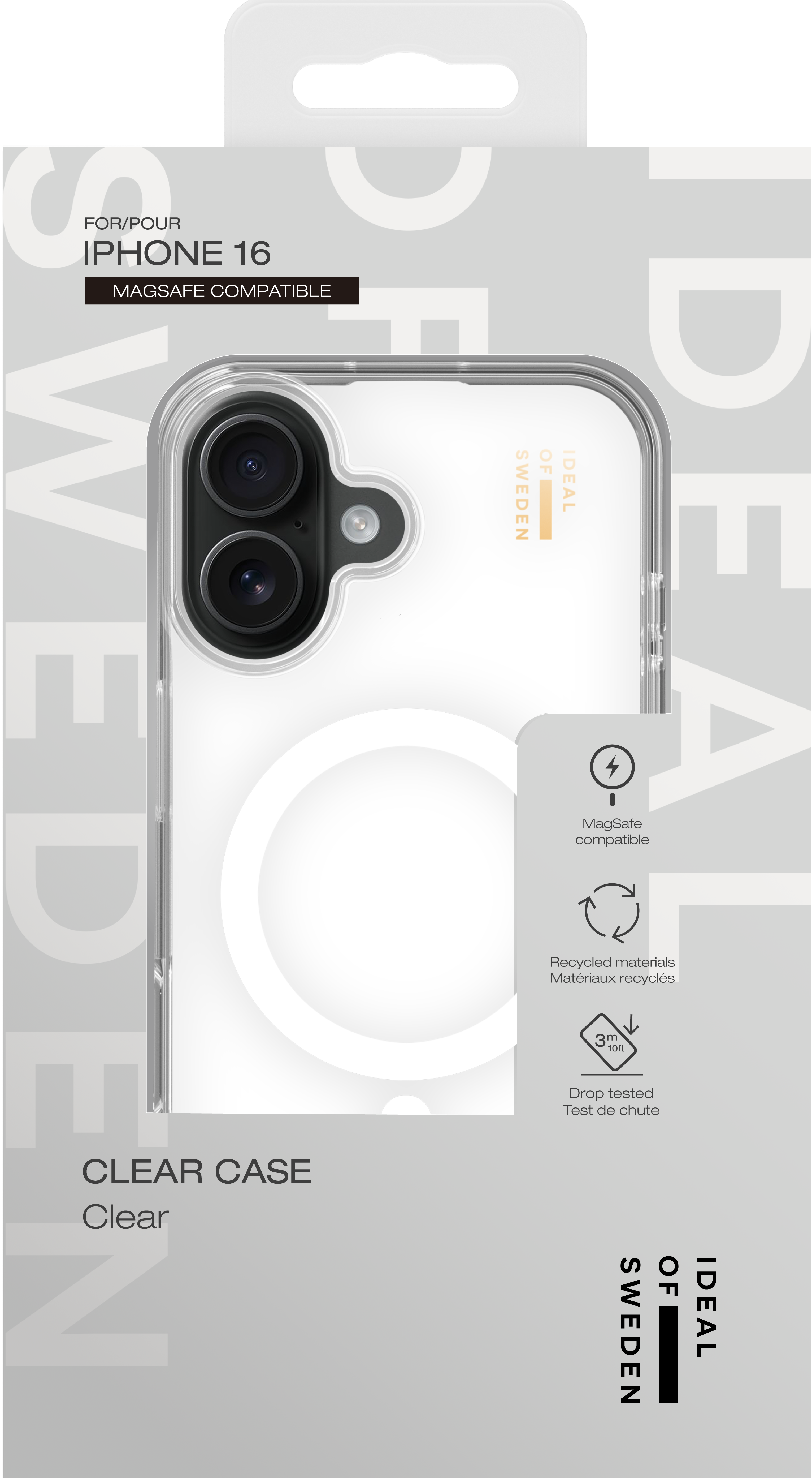 iPhone 16 Hülle: Transparent, MagSafe-kompatibel, recycelte Materialien, Fallschutz.